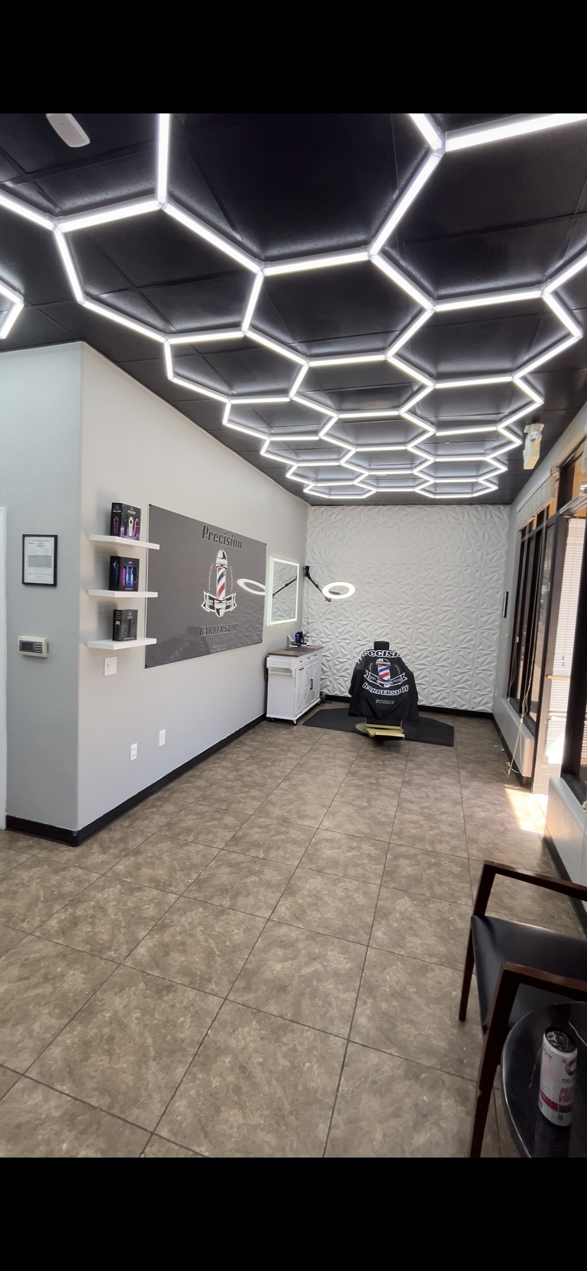 Inside Precision Barbershop Studio in Modesto